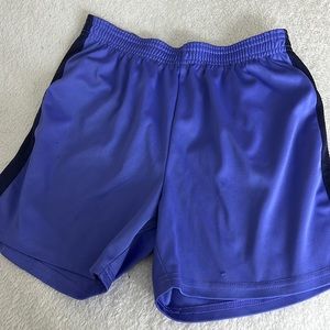 Dark and light purple basketball shorts